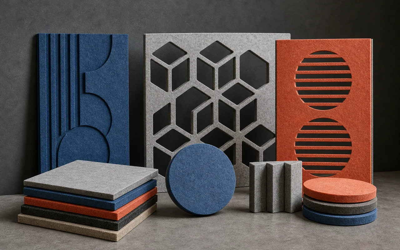 Custom CNC cut PET acoustic products